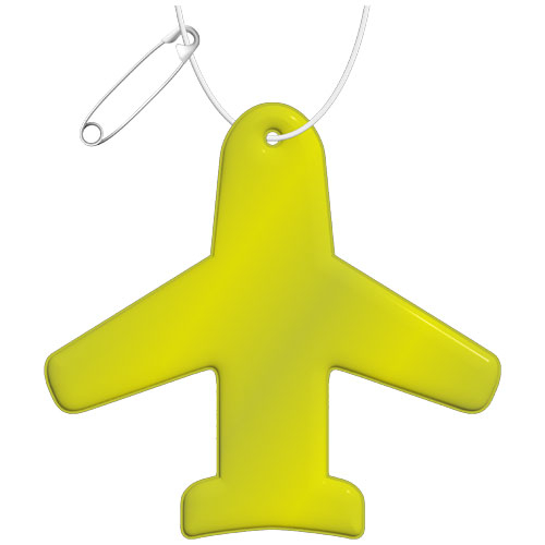Attache réfléchissante personnalisable plate Jaune néon